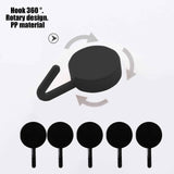 Clearance! PALIFEUR 12 Pcs Wall Hooks for Hanging, Circle Heavy Duty Hook, Self Adhesive Waterproof Transparent Towel Hooks, Adhesive Hooks for Bathroom Kitchen Home Wall Black