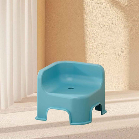 Wzzjkit Bathroom Small Stool Plastic Stool Children's Stool Home Stepping Non Slip Thickened Plastic Stool Baby Low Stool Bathing Stool Blue