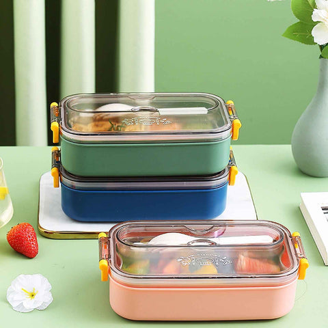 Xuniizn Bento Box Adult Lunch Box, Containers for Adults Men Women, Lunchable Food Container with Utensils, Sauce Jar, Muffin Liners, Microwave & Dishwasher Safe Pink#6