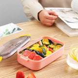 Xuniizn Bento Box Adult Lunch Box, Containers for Adults Men Women, Lunchable Food Container with Utensils, Sauce Jar, Muffin Liners, Microwave & Dishwasher Safe Pink#6