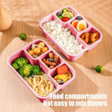 Xuniizn Bento Box Adult Lunch Box, Containers for Adults Men Women, Lunchable Food Container with Utensils, Sauce Jar, Muffin Liners, Microwave & Dishwasher Safe Pink#7