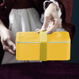 Xuniizn Bento Box Adult Lunch Box, Containers for Adults Men Women, Lunchable Food Container with Utensils, Sauce Jar, Muffin Liners, Microwave & Dishwasher Safe Yellow#1