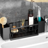 Xuniizn Pantry Organizers and Storage - Kitchen Organizers and Storage Rack, Sink Countertop Multifunctional Holder for Rags, Chopsticks, Knives & Forks - Kitchen Organization & Storage Solution Black