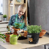 Suncoda Summer Savings 34x35cm Potato Grow Bag with Side Window & Handles 14" x 18" Black#3
