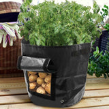 Suncoda Summer Savings 34x35cm Potato Grow Bag with Side Window & Handles 14" x 18" Gray#3