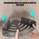 Tyidzon Bathroom Corner Shelf Gray Wall Mounted Corner Shower Caddy Kitchen Corner Shelves No Drill Shower Organizer Gray
