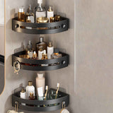 Tyidzon Bathroom Corner Shelf Gray Wall Mounted Corner Shower Caddy Kitchen Corner Shelves No Drill Shower Organizer Gray