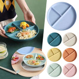 JWDX Tableware Clearance, Wheat Plates for Adults Reusable Dinnerware Set Kids Divided Plate Bariatric Plastic Salad Lunch Tray Microwave and Dishwasher BU1