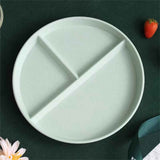 JWDX Tableware Clearance, Wheat Plates for Adults Reusable Dinnerware Set Kids Divided Plate Bariatric Plastic Salad Lunch Tray Microwave and Dishwasher GNA