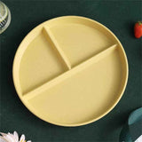 JWDX Tableware Clearance, Wheat Plates for Adults Reusable Dinnerware Set Kids Divided Plate Bariatric Plastic Salad Lunch Tray Microwave and Dishwasher YEA