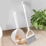 JWDX Cleaning Brush Clearance, Small and Dustpan Set Broomstick and Dust Pan Combo for Home Kitchen Room Kids Housework Cleaning Craft (White) As shown