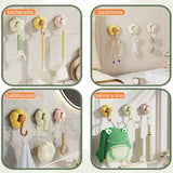 Clearance! JWDX Hooks, Traceless Hook, Sunflower Shaped Suction Cup Hooks for Hanging Without Drilling Leaving No Marks. Strong Vacuum Suction Hooks for Kitchen Living Room and Bathroom. Z4-Red