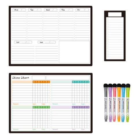 Back to College Yxwen Refrigerator Daily Calendar Whiteboard for Fridge Meal Planner Board White Board for School Home 6ml Pink One Size D