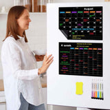 Back to College Yxwen Refrigerator Daily Calendar Whiteboard for Fridge Meal Planner Board White Board for School Home 6ml Pink One Size D