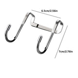 Jwdx 1 Hook Punch Over The Door Door Hanger Punching No Stainless Clothes Rack For Home One Size Silver