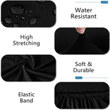 LGCASL, High Performance Black Tablecloth and Cloth 4 Piece Set: Your Furniture And, Black Splash-Proof Tablecloth Bench Cloth 4Pcs Black splash-proof tablecloth bench cloth 4pcs Black