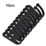 JWDX Black Wall Hooks, Hooks Clearance, 6Pcs Black Wall Hooks With Screwsand Anchor for Key, Towel, Hat (U Shape) A