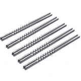 JWDX Tableware Clearance! Chopsticks 5 Pair Metal Reusable Korean Chinese Stainless Steel Sticks, Stainless Steel Bowl Promotion Include 5X Chopsticks (Pair) Grey