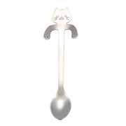 JWDX Tableware Clearance! Cat Spoon Short Handle Spoons Flatware Coffee Drinking Tools Kitchen Gadge, Stainless Steel Bowl Promotion Include 1X Spoon A