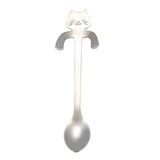 JWDX Tableware Clearance! Cat Spoon Short Handle Spoons Flatware Coffee Drinking Tools Kitchen Gadge, Stainless Steel Bowl Promotion Include 1X Spoon A