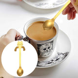 JWDX Tableware Clearance! Cat Spoon Short Handle Spoons Flatware Coffee Drinking Tools Kitchen Gadge, Stainless Steel Bowl Promotion Include 1X Spoon B