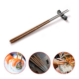 JWDX Tableware Clearance! Household High-Grade Non-Lacquered Non-Slip Light Chopsticks Wooden Luxury Kitchen，Dining Bar, Stainless Steel Bowl Promotion Include 1 Pair of Wooden Chopsticks AS shown