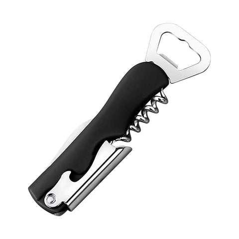 JWDX Bottle and Can Openers Clearance! Home Steel Beer Wine Opening Tools 4 in 1 Stainless Steel Wine Opening Tools Home Cans Kitchen Restaurant and Bar, Include 1X4 in 1 Bottle Opener Black