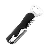 JWDX Bottle and Can Openers Clearance! Home Steel Beer Wine Opening Tools 4 in 1 Stainless Steel Wine Opening Tools Home Cans Kitchen Restaurant and Bar, Include 1X4 in 1 Bottle Opener Black