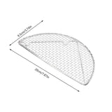 JWDX Barbecue Grill Clearance! Outdoor Home Cooking Stainless Steel Barbecue Rectangular Semicircular Multi Shape Multi Size Storage Barbecue Net, Tempura Fried Food Net Rack Japanese Cuisine S6-B