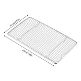 JWDX Barbecue Grill Clearance! Outdoor Home Cooking Stainless Steel Barbecue Rectangular Semicircular Multi Shape Multi Size Storage Barbecue Net, Tempura Fried Food Net Rack Japanese Cuisine S6-E