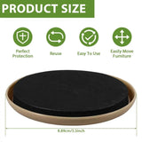 JWDX Furniture Protection Clearance! Furniture Sliders 16 Pack Plastic Rubber Sliders for Furniture Legs 3.5 Inch Furniture Carpet Moving Pads Chair Leg Floor Protectors Movers Reusable Black