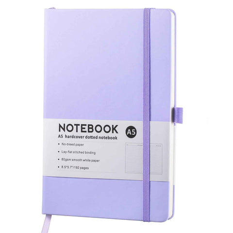 JWDX Notebook Clearance! Simple A5 Notebook Elastic Band Student Diary 96 Sheets, Lined Classic Pocket Notebook Journal Leather Hard Premium Thick Paper with Inner Pocket 3.5 W4-Purple