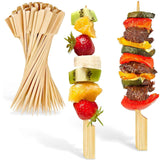 Clearance! Eewia Skewer Skewers 100Pcs Food Toothpicks Wide Flat Wood Picks for Cocktail Fruit Grilling Drink Bbq Barbecue Yakitori Chicken Fondue Roast, Bbq Skewers Kebab Skewers 100 Beige 9 Beige