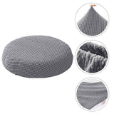 Ortofally Bar Stool Covers Stretchy Round Chair Covers Slipcover Washable Stool Cushion Elastic Bar Chair Covers 2.50X1.50X1.00CM Grey