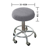 Ortofally Bar Stool Covers Stretchy Round Chair Covers Slipcover Washable Stool Cushion Elastic Bar Chair Covers 2.50X1.50X1.00CM Grey