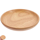 SWETRACE Flat Wooden Dinner Plate Beige For Wedding 1Pcs 4.9In 12.50X12.50X2.00CM Beige