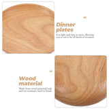 SWETRACE Flat Wooden Dinner Plate Beige For Wedding 1Pcs 4.9In 12.50X12.50X2.00CM Beige