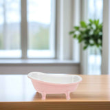 SWETRACE Bathtub Shaped Flower Pot Pink Ceramic 1Set 6.3x3.5x2.8in