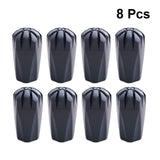 Worgeous Durable Trekking Cane Tips with Metal Gasket for Hiking Poles 8 Pieces Black