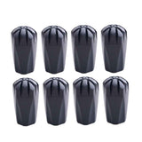 Worgeous Durable Trekking Cane Tips with Metal Gasket for Hiking Poles 8 Pieces Black