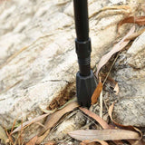 Worgeous Durable Trekking Cane Tips with Metal Gasket for Hiking Poles 8 Pieces Black