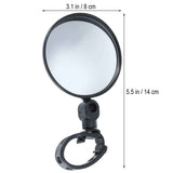 Worgeous Rearview Mirror Cycling Handlebar Mirrors Convex Handles Black