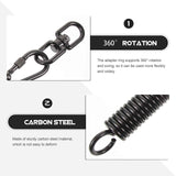 SWETRACE Porch Swing Springs Heavy Duty Black 1 Set 5.9x1.2in