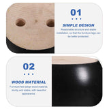 SWETRACE Furniture Feet Wood Round Bun Shape for Wooden Furniture Legs 6Pcs