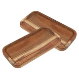 SWETRACE Wood Fruit Tray Wooden Tray Multi-Color 2Set