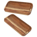 SWETRACE Wood Fruit Tray Wooden Tray Multi-Color 2Set