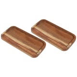 SWETRACE Wood Fruit Tray Wooden Tray Multi-Color 2Set