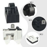 Refrigerator Ptc Starter Relay Replacement 2 Pins Compressor Overload Protector 1Pin-12Ohm+1/2Hp