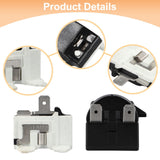 Refrigerator Ptc Starter Relay Replacement 2 Pins Compressor Overload Protector 1Pin-12Ohm+1/2Hp 4Pin-12Ohm+1/6Hp