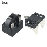 Refrigerator Ptc Starter Relay Replacement 2 Pins Compressor Overload Protector 1Pin-12Ohm+1/2Hp 4Pin-12Ohm+1/6Hp